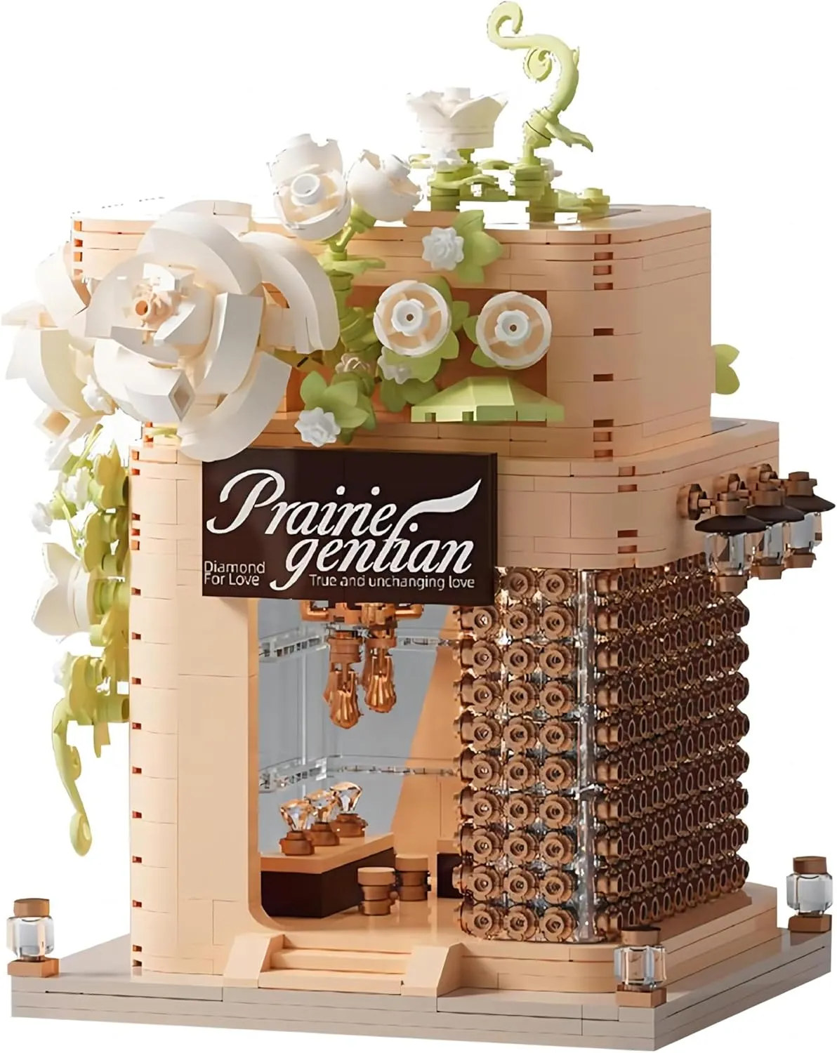 for Adults and Children. (Jewelry Store 21324) ConLinktion Jewelry Store cuisine Building Kits, 1014 Pieces with Original Scene Music, Gifts 