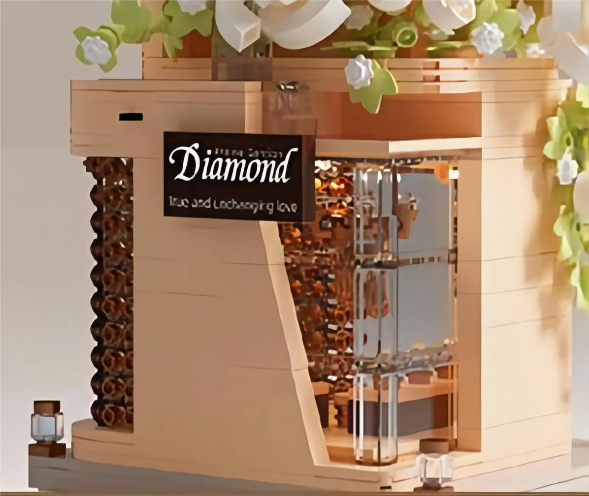 for Adults and Children. (Jewelry Store 21324) ConLinktion Jewelry Store cuisine Building Kits, 1014 Pieces with Original Scene Music, Gifts 