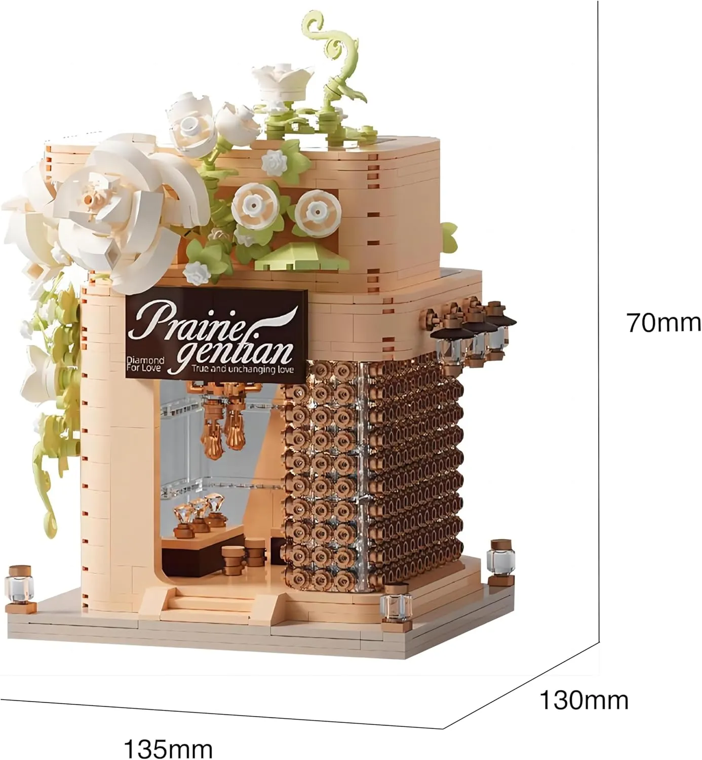 for Adults and Children. (Jewelry Store 21324) ConLinktion Jewelry Store cuisine Building Kits, 1014 Pieces with Original Scene Music, Gifts 