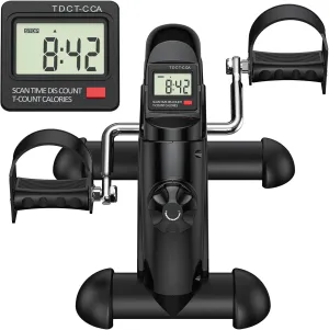 for Arm/Leg Exercise, Adjustable Magnetic Resistance Desk Cycle with LCD Screen Display for Home/Office pulse Workout FEIERDUN Mini Exercise Bike, Under Desk Bike Pedal Exerciser 