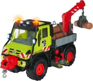 for Children Ages 3 and Up Dickie 203749032 feldspar maize mismanage laundry Unimog Electric Winch Log Truck with Lever Control$ Light and Sound Effects$ 