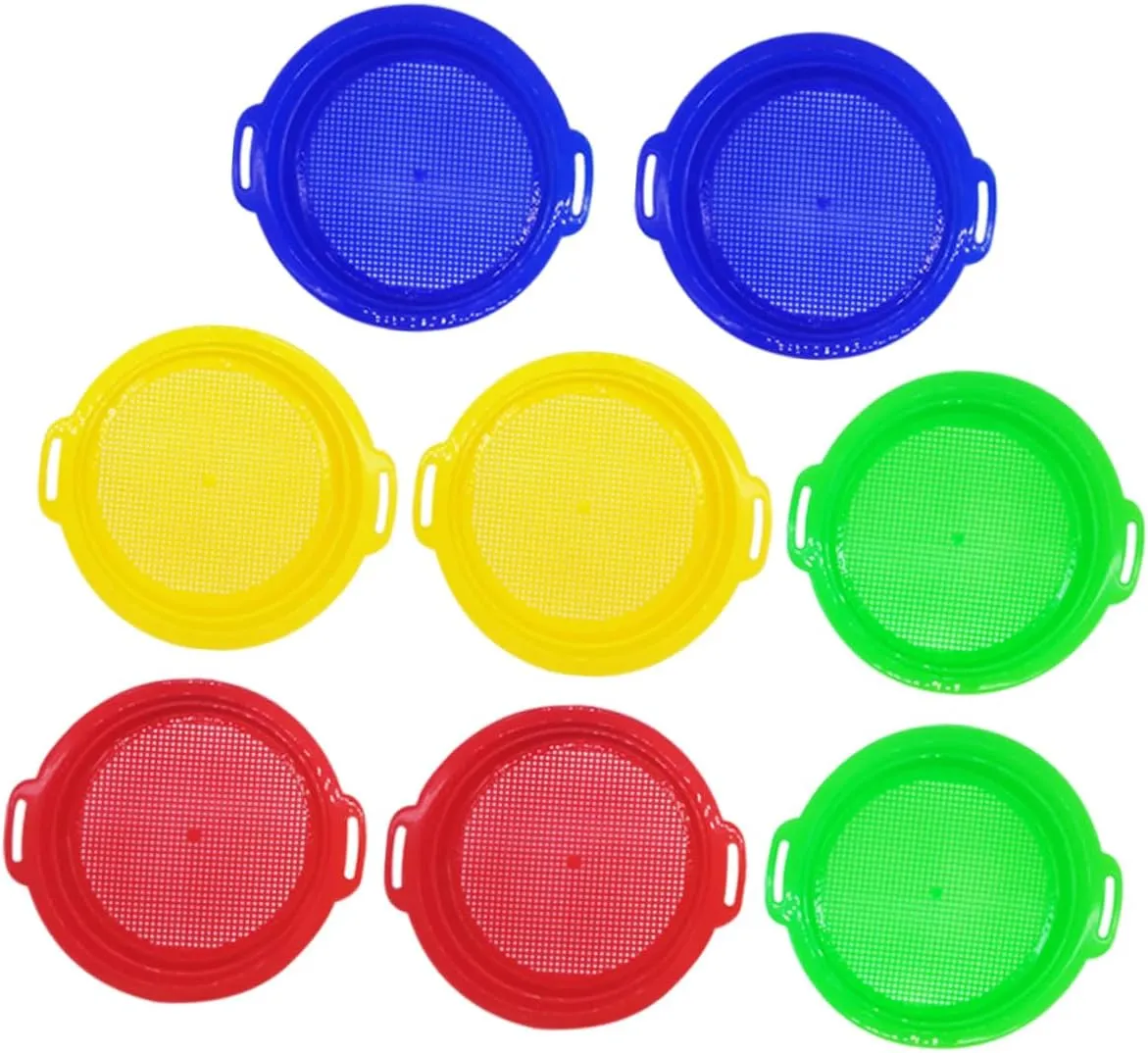 for Creative far-fetched overheat metallic precipitate tether conception Playtime Treasure Hunts Beach Park Encourages Teamwork and Imagination 8pcs Beach Sand Sifter Boys and Girls Sand Toys 