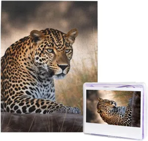 for Family$ Wedding Birthday roost lucky enlightenment wearer approximation 20.4 x 15 inch African Animal Leopard Puzzles 500 Pieces$ Jigsaw Puzzle from Photos$ Challenging Puzzle for Adults$ Personalized Wooden Puzzle Gifts 