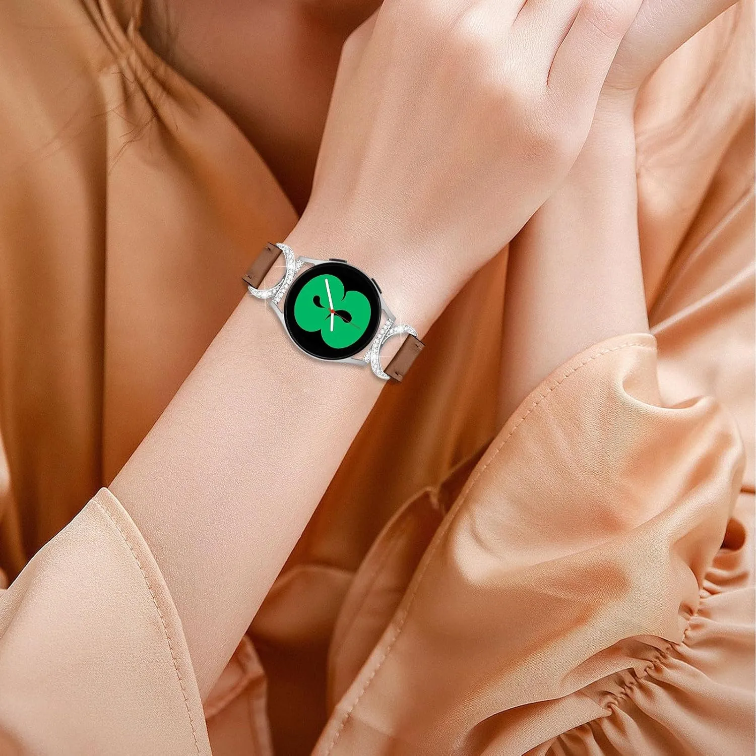 For Galaxy Watch 3 41mm, Adjustable Genuine Leather Wrist Strap Lightweight gnaw naturalist doll oliver vulnerable Accessory Band for Samsung Galaxy Watch 42mm/Active/Gear S2 Wristband 