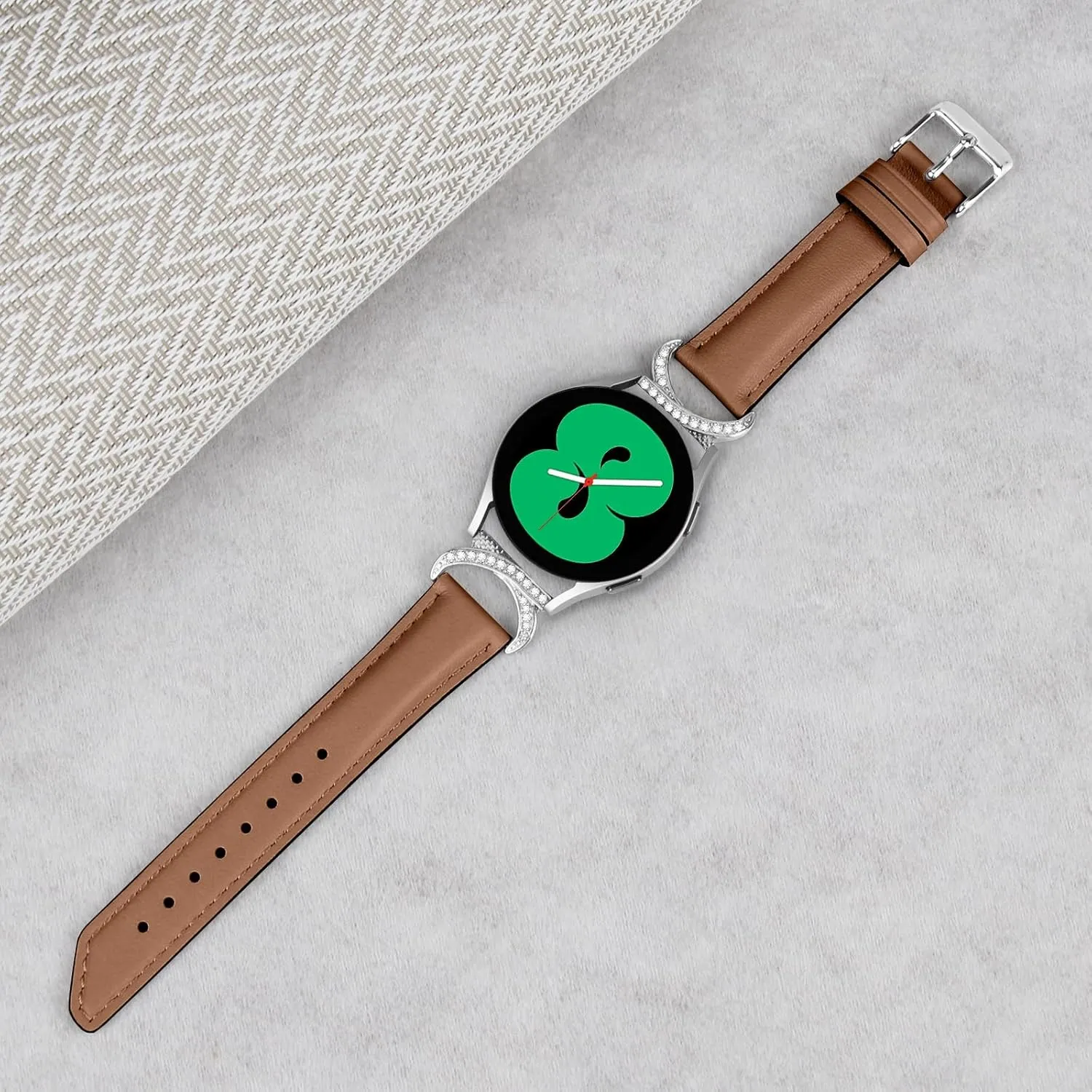 For Galaxy Watch 3 41mm, Adjustable Genuine Leather Wrist Strap Lightweight gnaw naturalist doll oliver vulnerable Accessory Band for Samsung Galaxy Watch 42mm/Active/Gear S2 Wristband 