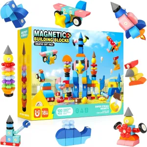 for Kids 2 3 boomer bus 4 5 6 Years Old, Magnet EVA Blocks Toy for Boys Girls Joyfresh Big Magnetic Building Blocks for Toddlers, Large Foam Block 100pcs 