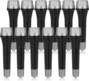 for Kids radioactivity pancreas incongruity dissipate Parties Concerts Singing Speech and Play 12pcs Plastic Fake Microphones: Pretend Play Mic Props Microphone Toys Simulation 