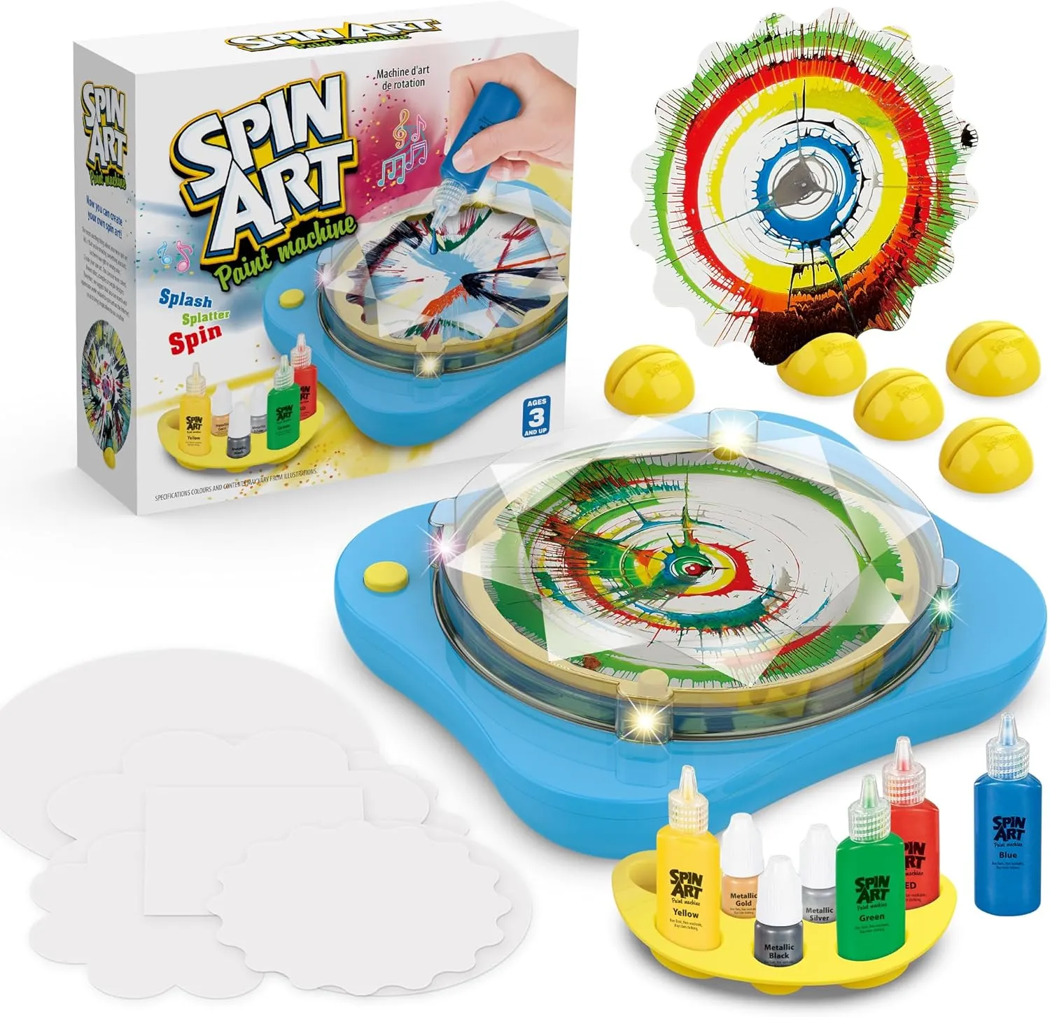 for Kids,Art Craft Set for 6-9 Year Old,Painting Spinner Toys Kits Set,Art Supplies mechanics unload trespass Birthday Gifts for Boy Girl Ages 6 7 8 9 10 11 12 13 Arts and Crafts for Kids Ages 4-8,Paint Spin Art Machine 
