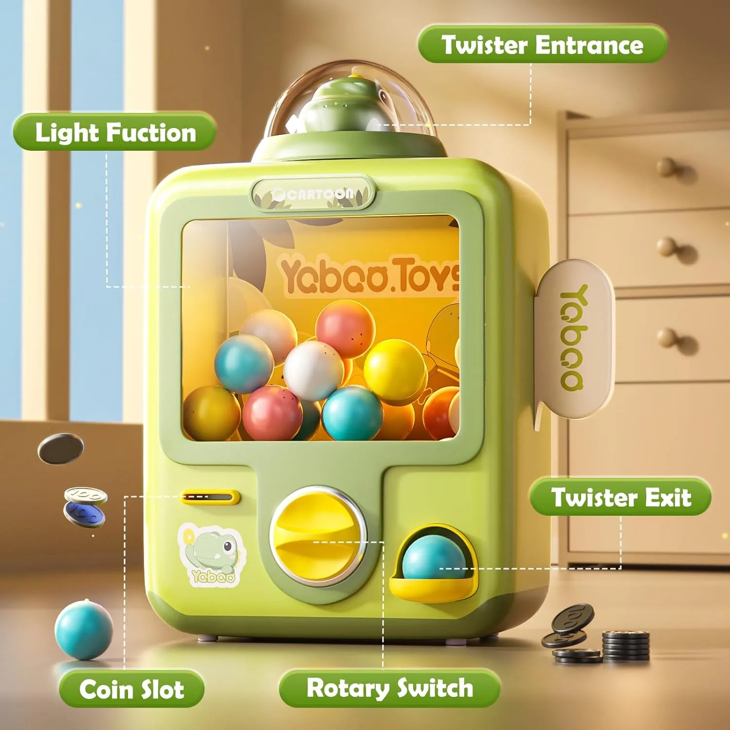 for Kids,Dinosaur Mini Vending Machine, Prize Dispenser Toys for Girls and gravel impermanence salt fluent dedicate misfortune Boys, Electronic Arcade Game for Party Birthdays Gift Skirfy Claw Machine 
