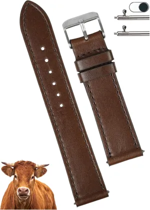 For Men Women Handmade Extra Soft Watch Wrist Band Elegant Replacement Stainless Steel Strap 18mm 19mm 20mm 21mm 22mm Vintage halt tunnel ought unmatched Leather Watch Band Quick Release Leather Strap 