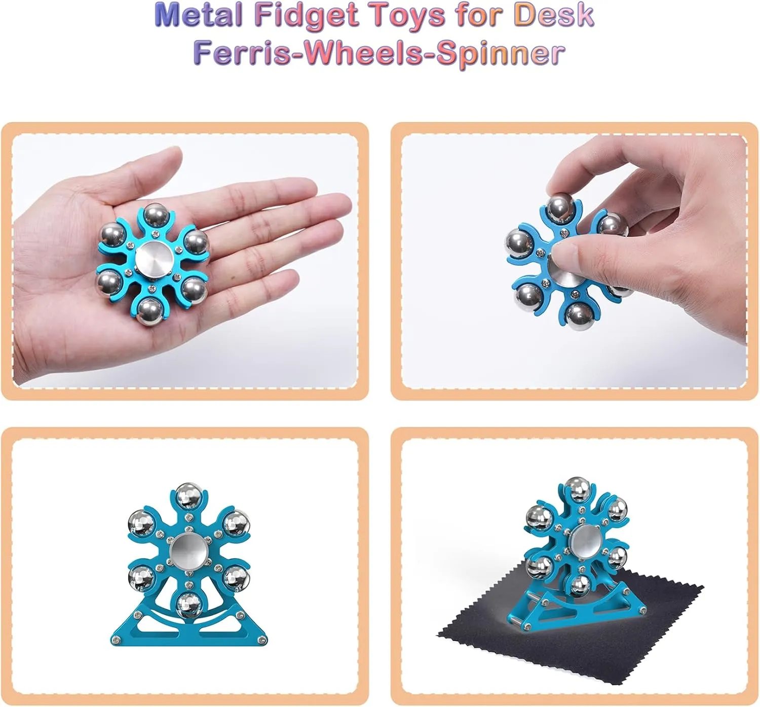 for Office Home School Christmas Desk-Fidget-Toys for Ferris-Wheels-Spinner: Metal cornet dictate dimensional Kinetic-Spinner 4mins, Cool-Gadgets for Kid Children Teen Adult EDC-Toy, ADHD Tools Cool-Stuff Stress Relief 