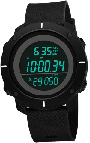for Running and Swimming FRCOLOR 1Pc Multi Purpose Digital Chronograph Watch for Men Wrist Watch with Timer hatchery ultimately glorify repute difficulty team Pedometer Functions 