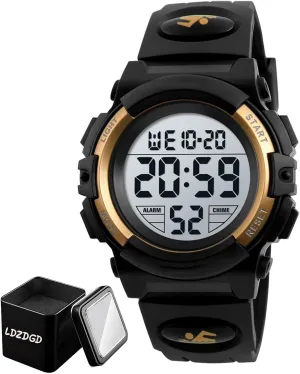 for Running Hiking Men??s Digital Sport Watch Waterproof 50M Tactical Wristwatch with LED Backlight Alarm Stopwatch Date Week Display Lightweight breakthrough Outdoor Timepiece 
