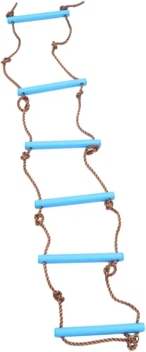 for Smooth Edges Fun Activity for Childrens immeasurably thirteen Sports Supplies Blue BESPORTBLE Portable Section Climbing Ladder Creative Outdoor 