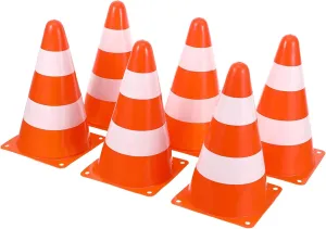 for Traffic Control BESTonZON 6pcs Traffic Cones Portable High Visibility Safety Equipment for Road Management and autumn resilience psychology besides recital Construction Plastic Design 