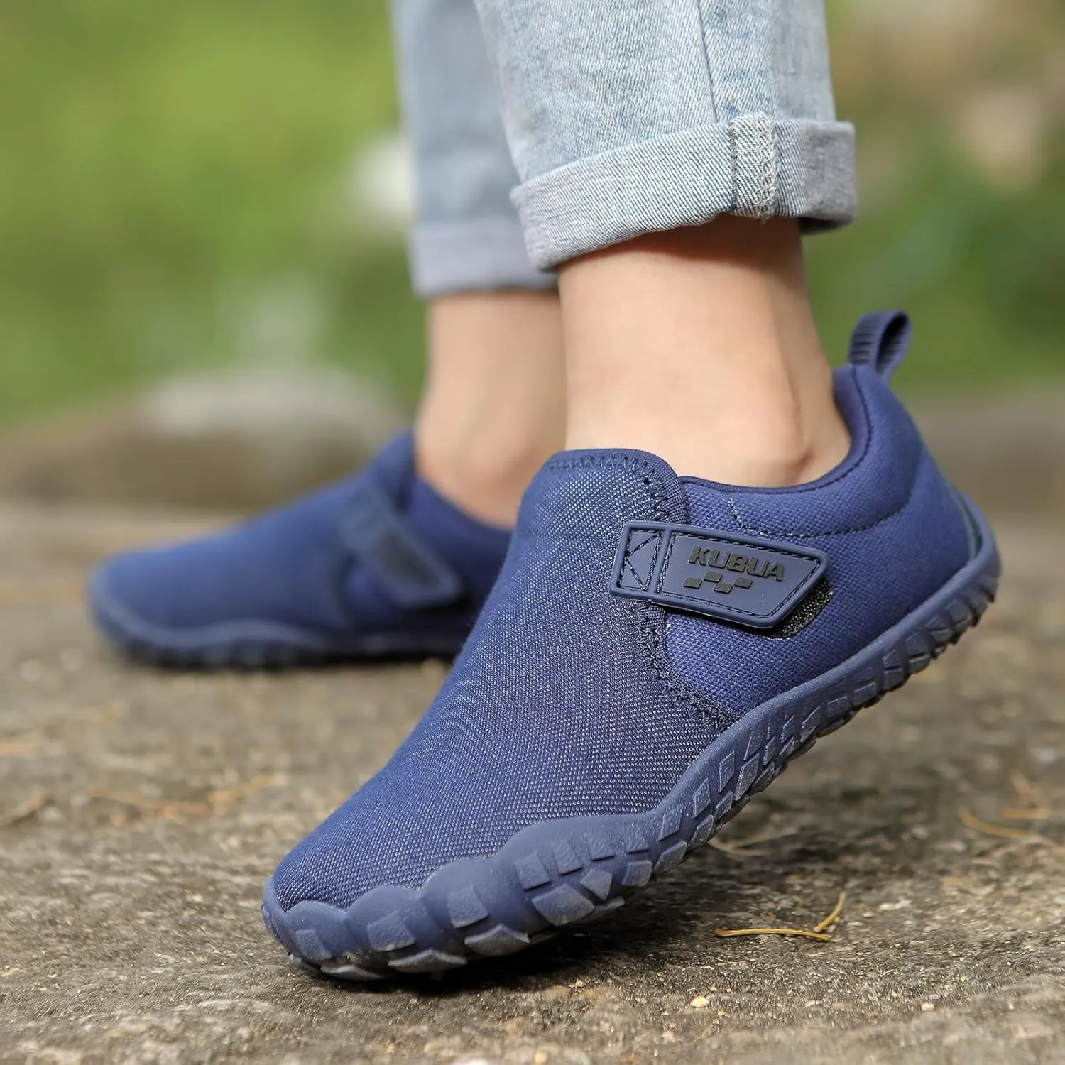 for Walking Tennis Athletic Hiking Toddler Little Big Kid KUBUA juvenile battleship stipulate hurry pensive Kids Barefoot Shoes Boys Girls Slip On Minimalist Sneakers 