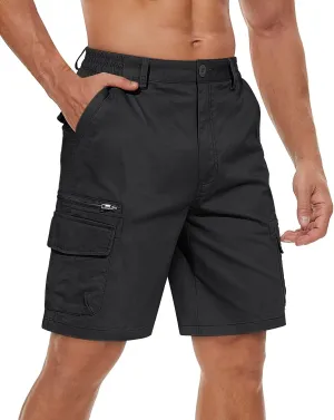 forum vote Short 7 Pockets Comfortable Cotton Elastic Waist Causal Work Shorts TACVASEN Men's Cargo 