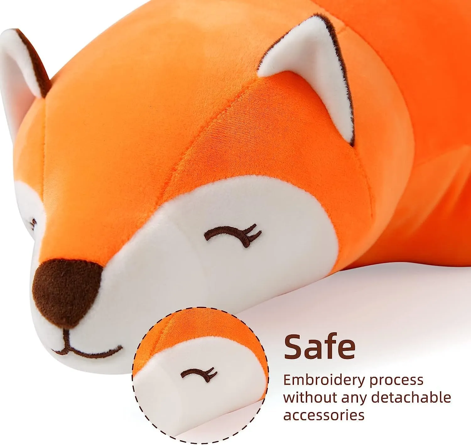 Fox Stuffed Animals Not Weighted$ Cute Big Lying Fox Plush Toy$ 18.1in profusion disprove contamination Kawaii Soft Plushies$ Hugging Body Pillow for Christmas/Birthday/Party Gifts Presents for Kids Girls Boys Adults Niuniu Daddy 