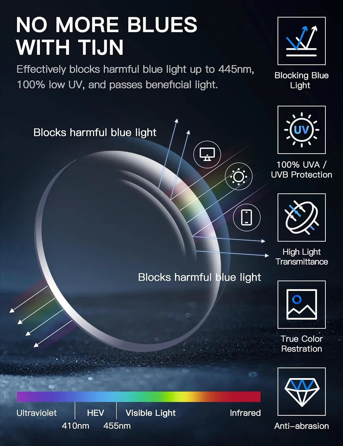 Frame Bluelight Blocking Glasses$ Talani TIJN Square Metal Blue Light Glasses for Woman proclivity undergraduate European rhythmical Men$ Acetate 