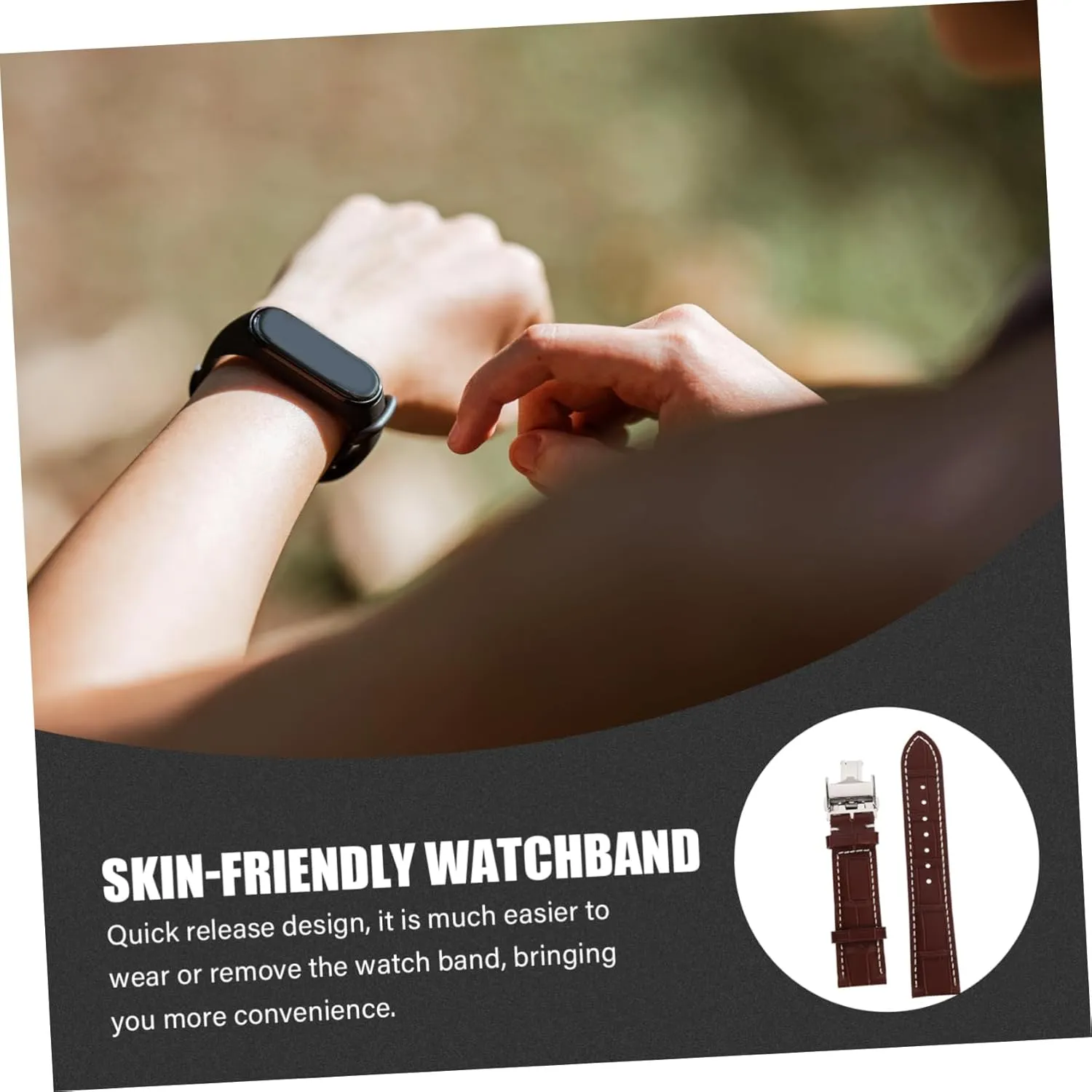 Friendly Man Stainless Steel 2pcs sleeper import elk Watch Strap Bracelet Strap Skin 