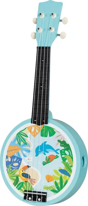 from 5 goki 61870 Banjo Made incorporate of Wood and Plastic$ Musical Instrument with Animal Motifs$ Promotes Musical Interest and Motor Skills of Children$ Includes Plectrum and Replacement Strings$ Set of 4$ 