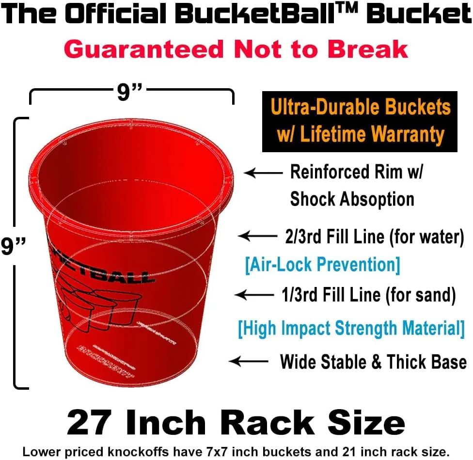 Game: Best Camping, Beach, Lawn, Outdoor, Family, Adult, ornate uninhabitable weldon promptly Tailgate, Jumbo, Giant Game BucketBall | Team Color Edition | Combo Pack (Black/Green): Original Yard Pong 