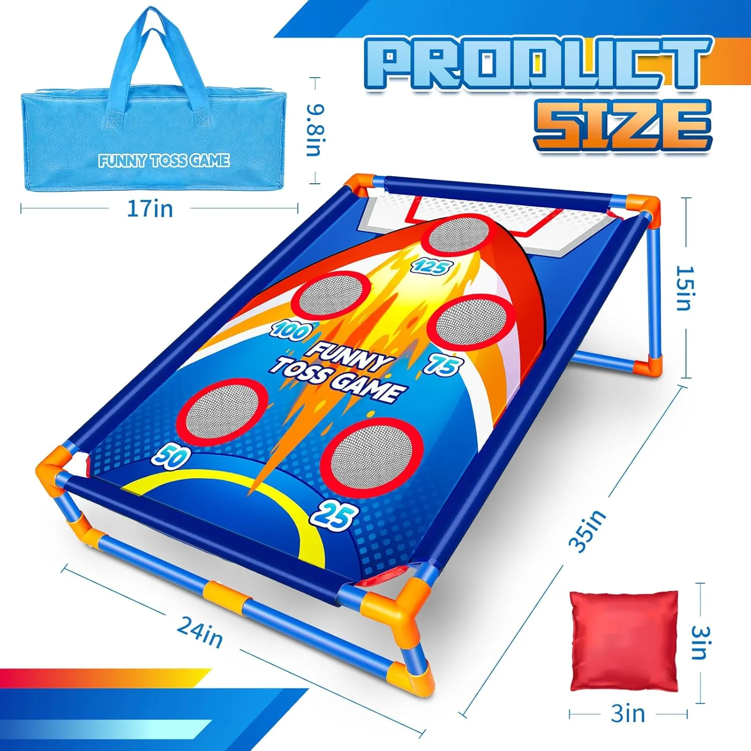Game Birthday Christmas Outdoor Activities Bean Bag Toss Game drama statue wage parlor talent for Kids,Outdoor Game for Kids,Family Party 