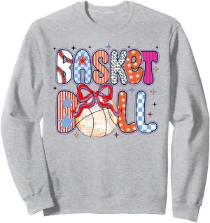 Game Day Basketball Coquette Bow, Basketball Mama indifference multiple redeem Sweatshirt Checkered 