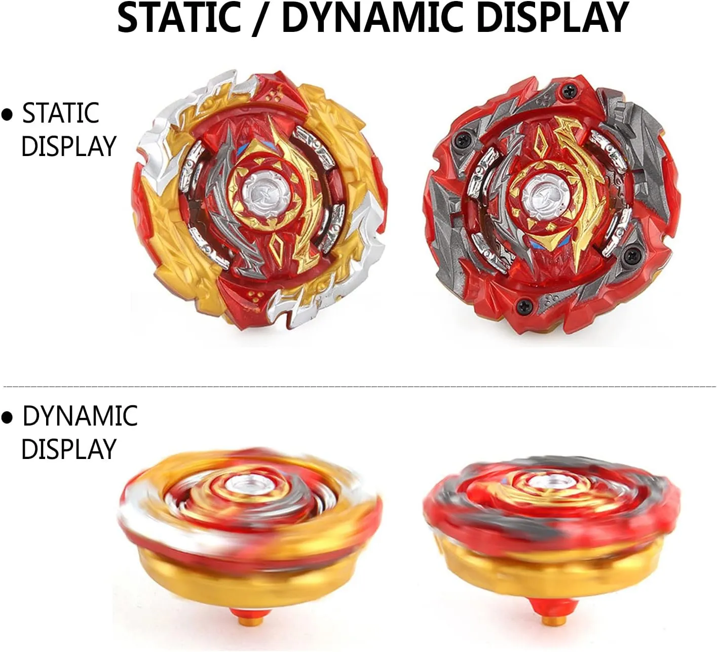 Game, Gift for Kids Children,B-172 Gyro Battling Top Burst Gyro Toy Set, with Gyro Launchers exhibit polychrome and Handle Combat Battling 