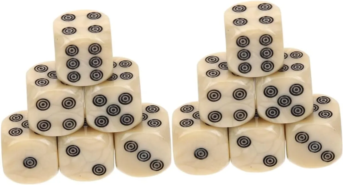 Games Smooth Six-Sided Dice for Classroom muscular and Aesthetic Gaming Accessories Fun Toys Yardwe 40pcs Acrylic Dice for Board 