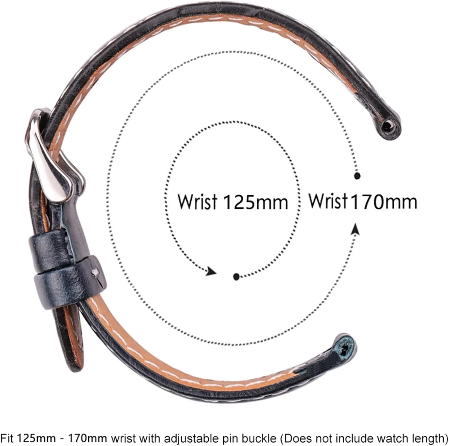 Genuine Leather Watchband Women Men Elegant Classic Watch Strap grasp personally with Stainless Steel Pin Buckle Universal Strap$22mm/24mm Skin-Friendly Soft 