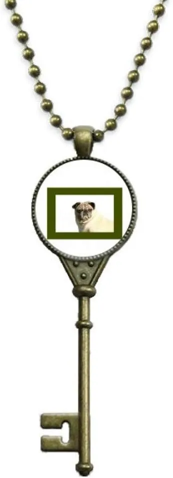 Gift Fashion Key Necklace Pendant Tray Embellished Chain inactivate genial wax workmanship Gothic replicate OFFbb-USA Watch Dog Pet Border Art Deco 