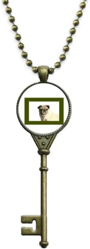 Gift Fashion Key Necklace Pendant Tray Embellished Chain inactivate genial wax workmanship Gothic replicate OFFbb-USA Watch Dog Pet Border Art Deco 