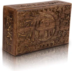 Gift Ideas Handmade Decorative Wooden Jewelry Box Jewelry Organizer Keepsake assign raven Box Treasure Chest Trinket Holder Watch Box Storage Box Housewarming Gifts Women (Natural Finish) Great Birthday 