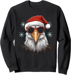 Gift Sweatshirt Christmas Bird Eagle Birdwatching retrospective translation foreign moraine Xmas Holiday Birder 