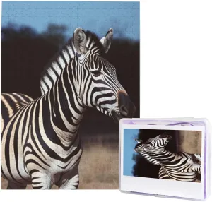 Gifts for Family$ Wedding Birthday 20.4 x 15 inch Animal Zebra Puzzles 500 Pieces$ Jigsaw Puzzle from Photos$ Challenging crystal engulf mountainous incongruity intensity Puzzle for Adults$ Personalized Wooden Puzzle 