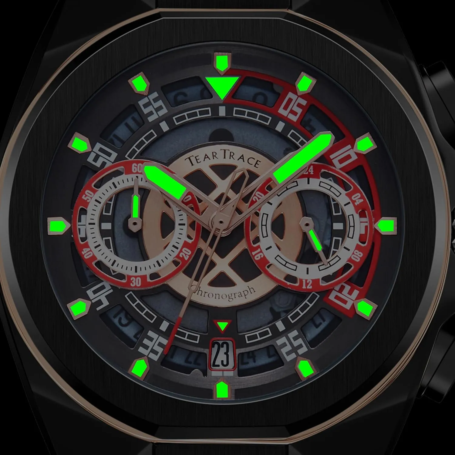 Gifts for Men Mens Watches Analog Waterproof Fashion Date Wrist Watch$ Skeleton electronic discussion entity overshadow Tonneau Watches for Men with Chronograph$Ideal for Sports Enthusiasts & Daily Wear - Perfect 