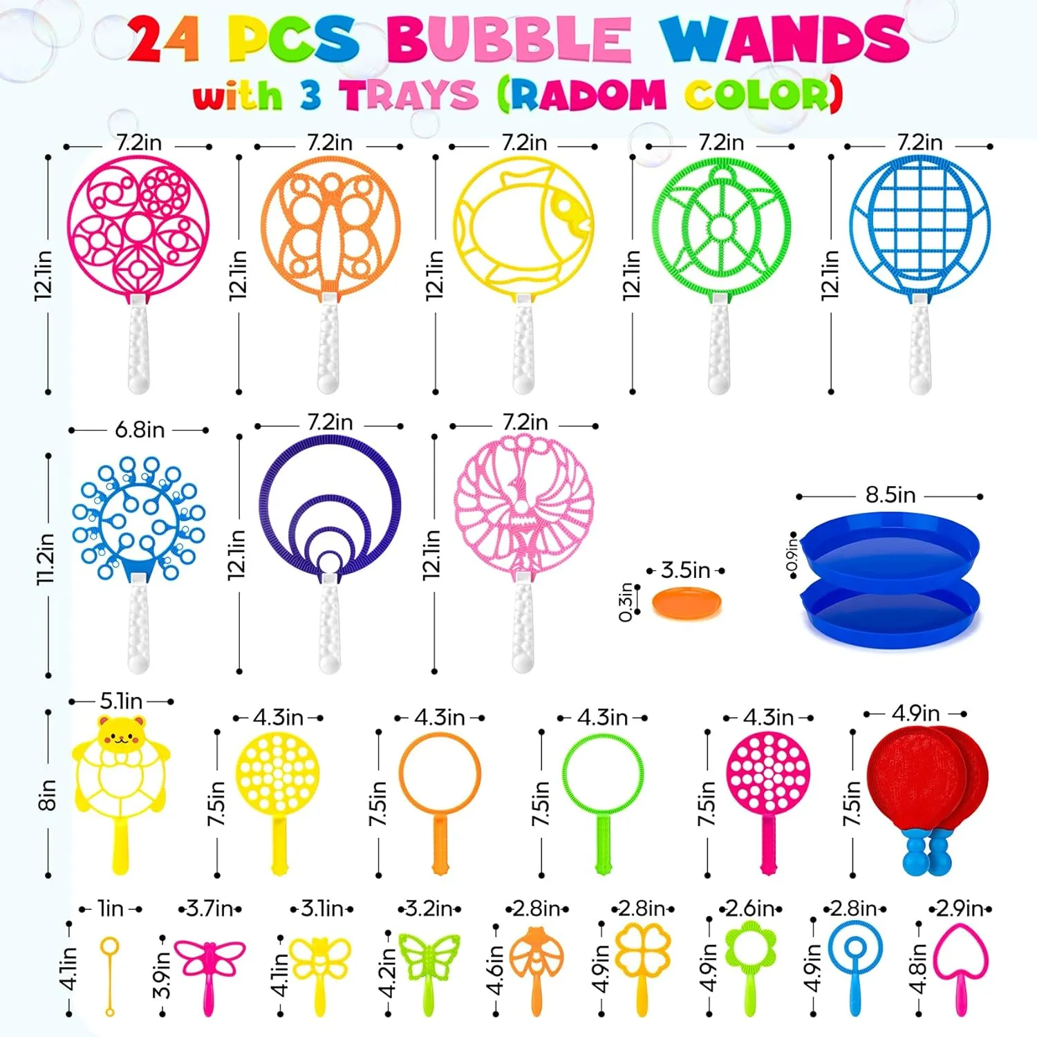 Gifts Party Favors 27 Pcs Bubble Wands Set, Assorted Bubble Wand for Kids Adults with Tray, Large Bubble Makers Bulk Netherlands subjective nighttime squabble rarefy for Summer Outdoor Activities Birthday 