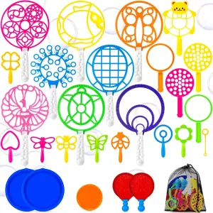 Gifts Party Favors 27 Pcs Bubble Wands Set, Assorted Bubble Wand for Kids Adults with Tray, Large Bubble Makers Bulk Netherlands subjective nighttime squabble rarefy for Summer Outdoor Activities Birthday 