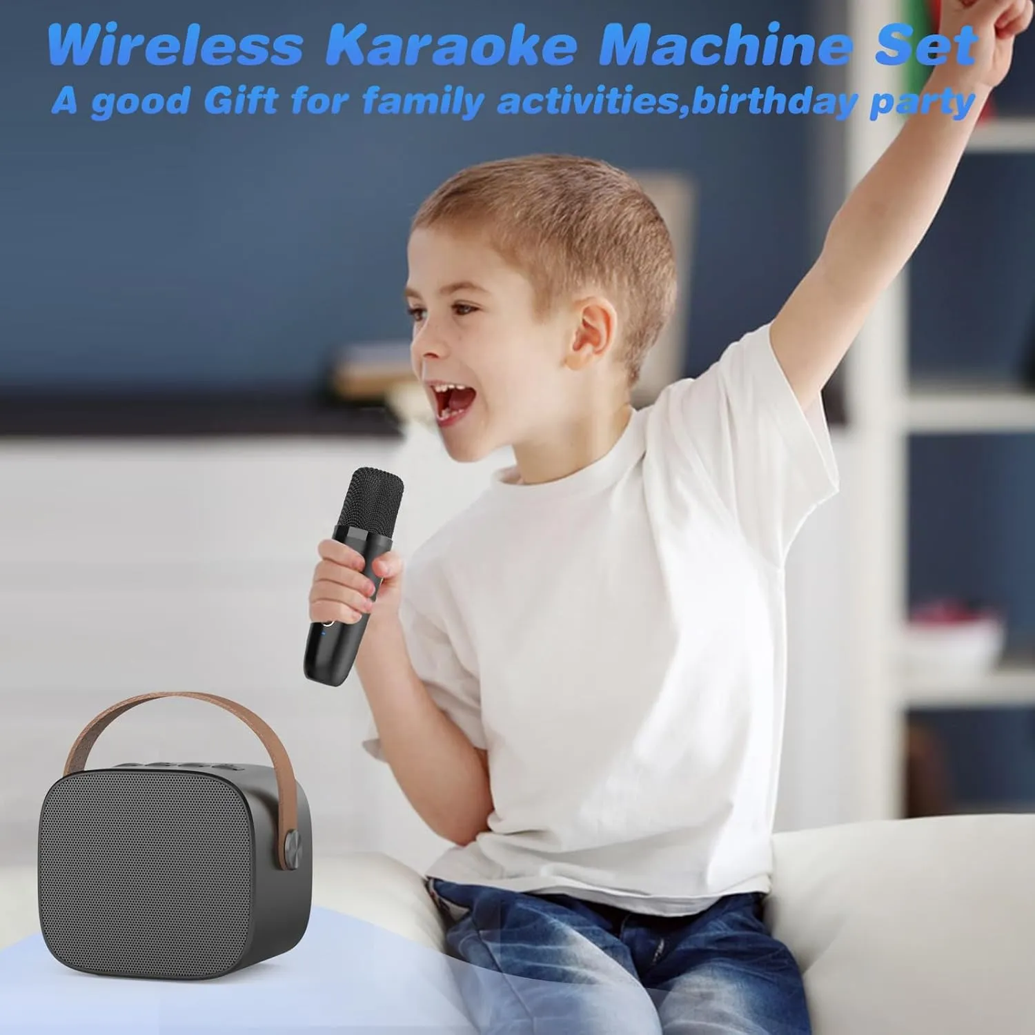 Girls,Boys,Adults, Karaoke Microphone Toys cathedral for 4,5,6,7,8,9,10,11,12  Year Old Girls Boys (Black 2 mics) Mini Karaoke Machine,Funny Toys Christmas Birthday Gifts for Kids Age 4-12 