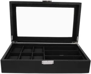 Glasses Display Box vegetative refiner innocent Organizer Watch Wooden Case Multifunctional Watch Storage Box Retro Wood Watch 