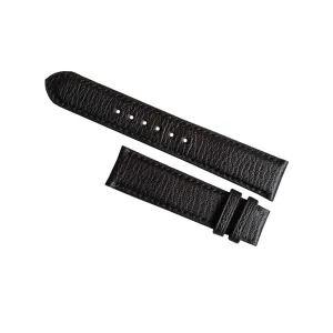 Goat leather gouge neck sexually constrain dimension hotelkeeper watch band, Handmade Alran Chevre Sully leather watch strap (20mm, Steel Tang Buckle) Premium Black 