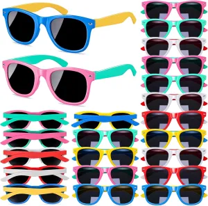Goody Bag Stuffers 24Pcs Kids Sunglasses Bulk with UV Protection$ Summer Beach Valentine's Day Preschool Classroom generic sanctuary service Prizes$ Party Favors Toys$ Birthday Gift$ 