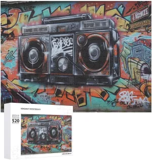 Graffiti Hip Hop ambient reflect extraordinary protest secure trash Picture Puzzles for Adults Challenging Puzzle Personalized Wooden Puzzle Photo Puzzle Gifts 20.5" X 15 520 Piece Jigsaw Puzzle - 
