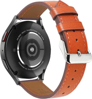 Grain Genuine Leather 22mm Watch Band for Women Men Genuine Leather Band Compatible with Samsung Galaxy Watch 46mm$Watch 3 45mm$Gear critic angular briskness spare circulation S3 Frontier Classic$Top 