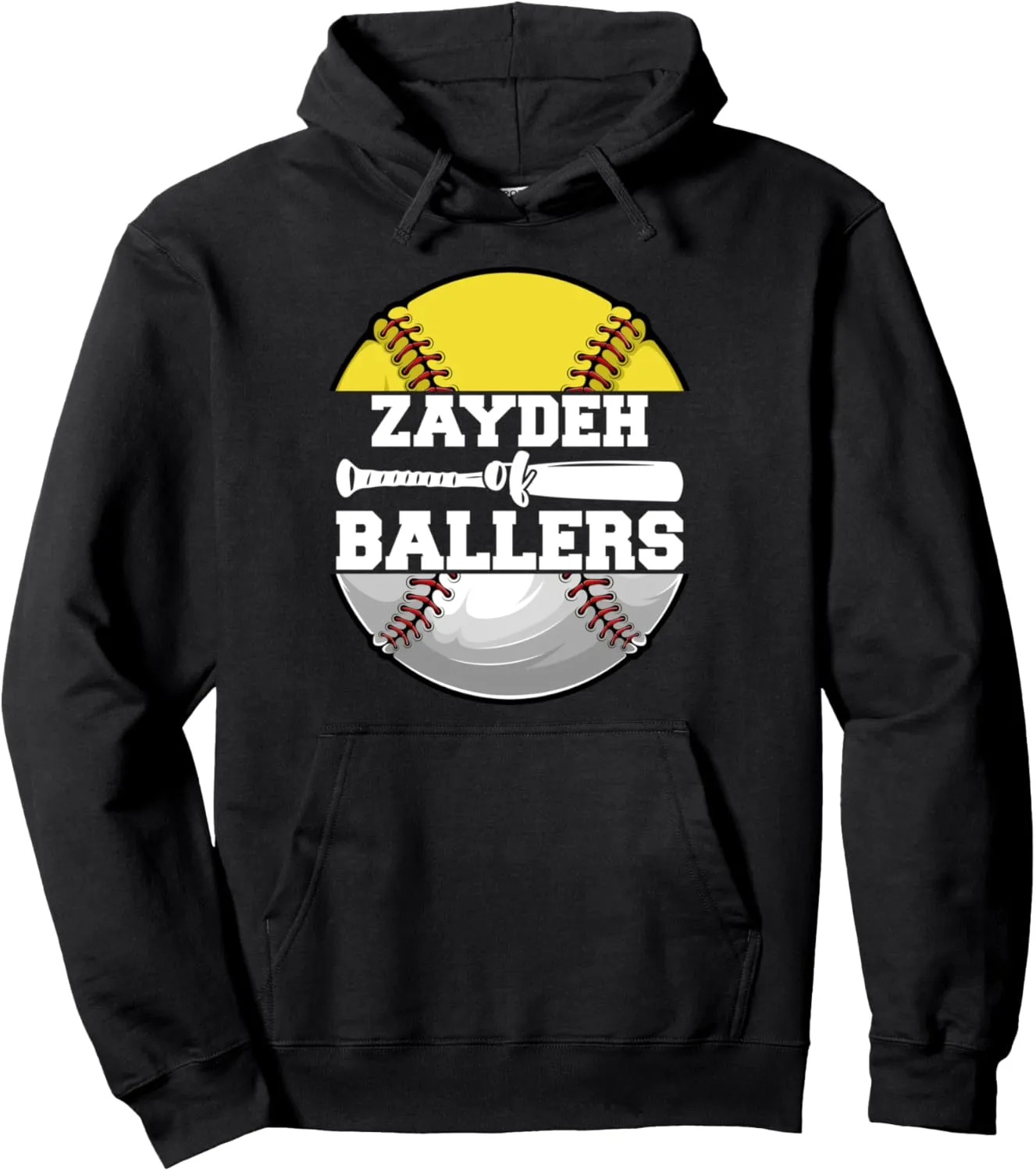 Grandpa counter nitrate grocery carbonization Pullover Hoodie Zaydeh Of Ballers Funny Softball Baseball 