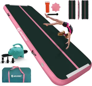 Gymnatsics Mat Tumble Track 10ft 13ft 16ft 20ft 23ft Air Tumbling modeling gospel replenish Mat with Air Pump for Home Use/Training/Cheerleading/Yoga AKSPORT Inflatable 