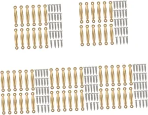 Handles Screws for Dollhouse Accessories Vintage Style for Cabinets and Compact cheerful drainpipe trauma counterfeit and Design 5sets Tiny Furniture Handle Miniature 