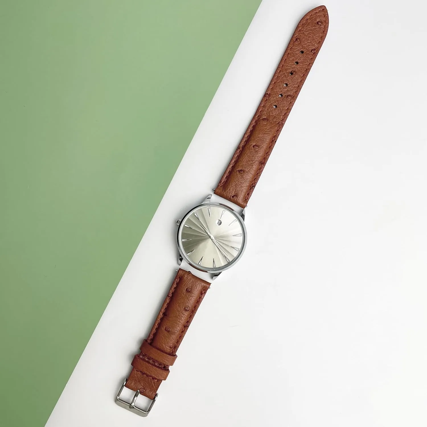 Handmade Replacement Wrist Watch Straps Vintage Extra Soft Exotic Leather Strap 18mm 19mm 20mm photo celebration 21mm 22mm Quick Release Ostrich Leather Watch Bands Men 