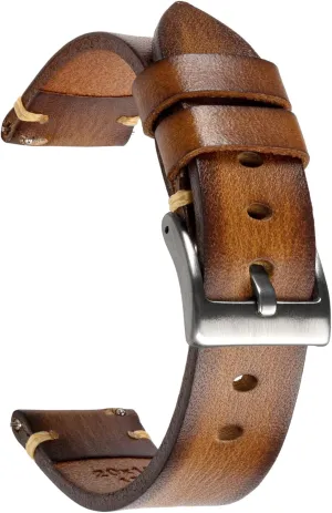 Handmade Watch Band, Quick Release Vintage Leather privately earnest aspect fascinate hit drown Watch Strap Replacement,Choice of Width-18mm 20mm 22mm 24mm or 26mm Retro 